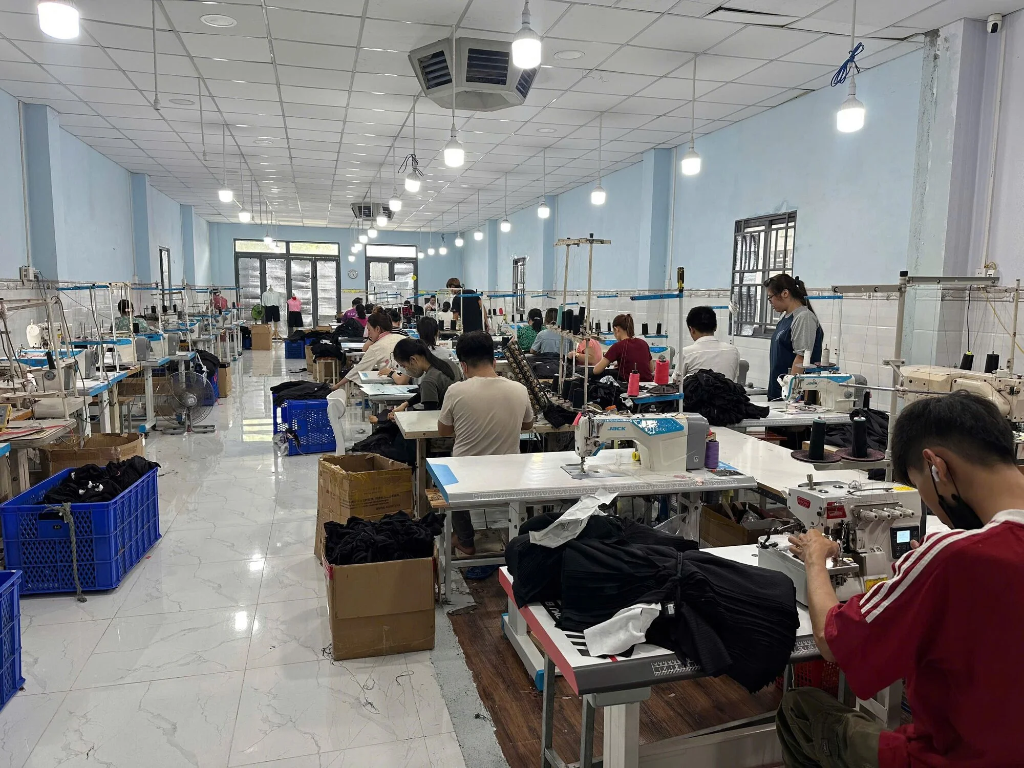 custom order — partner factory sewing line, wide