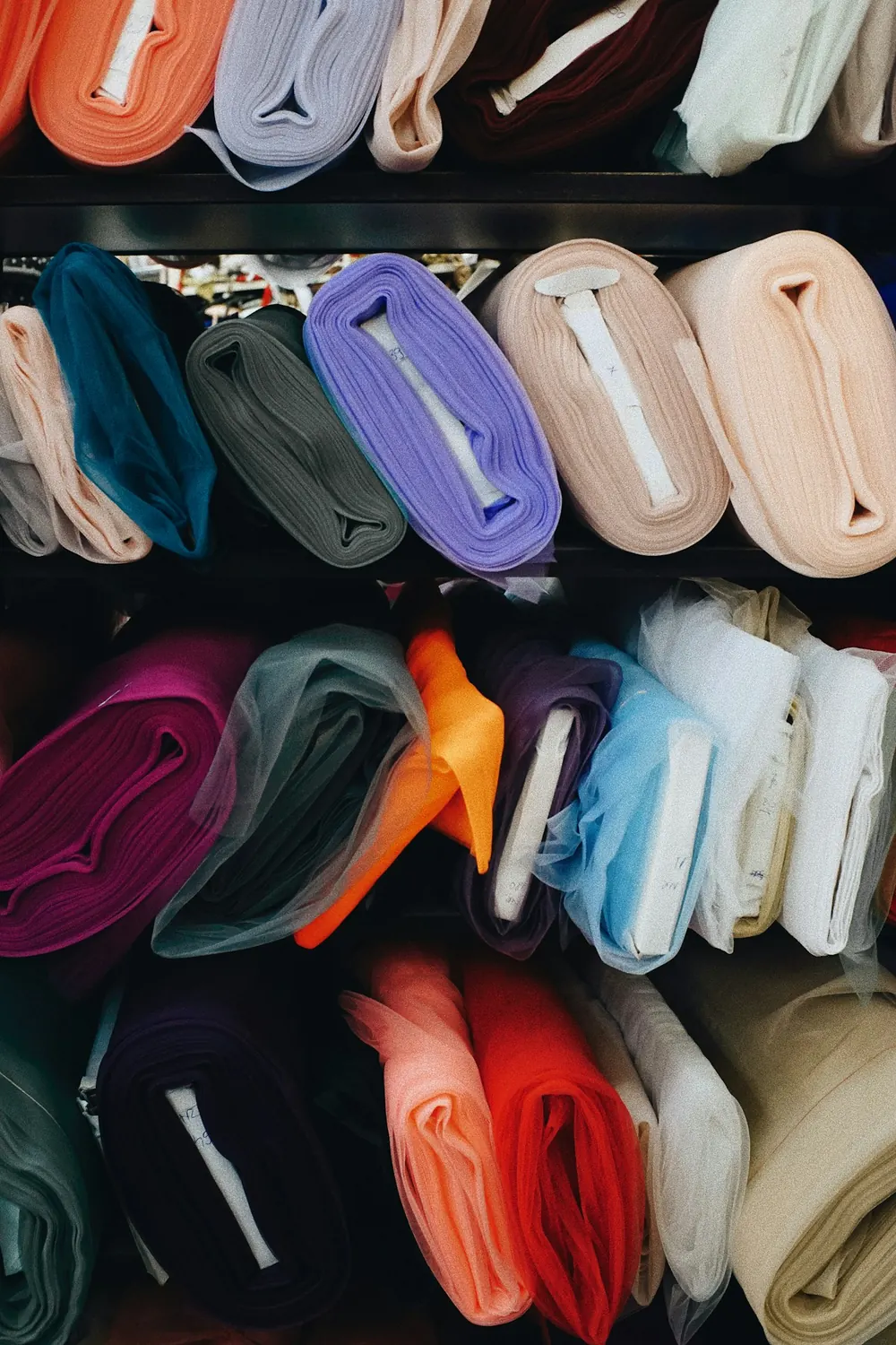 fabric rolls in store